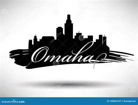 Vector Graphic Design of Omaha City Skyline Stock Illustration ...