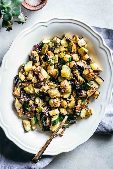 Roasted Eggplant and Zucchini ⋆ Only 5 Ingredients + 40 Minutes!