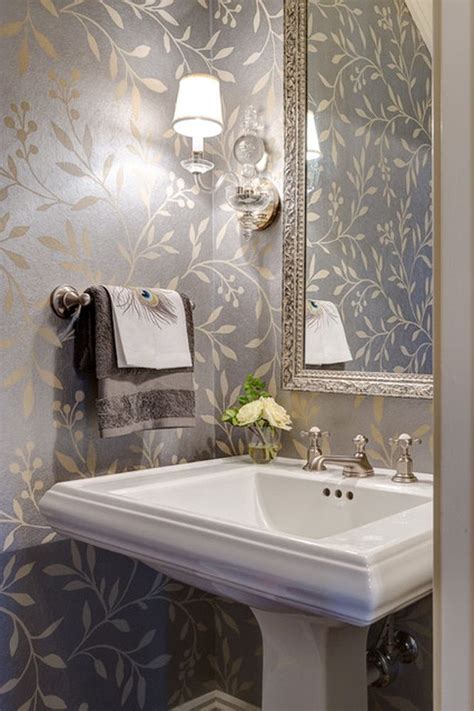 Joli trail - silver in 2020 | Powder room wallpaper, Room wallpaper ...