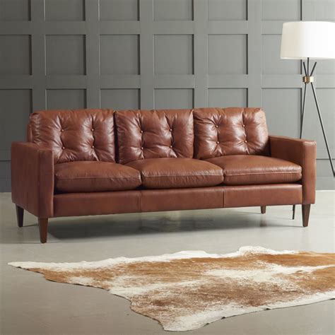 DwellStudio Leather Sofa & Reviews | Wayfair