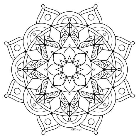 Mandala mpc design - 10 - Mandalas Adult Coloring Pages