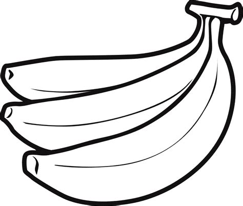 Banana Line Drawing - ClipArt Best