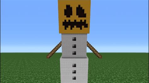 Minecraft Tutorial: How To Make A Snow Golem Statue - YouTube