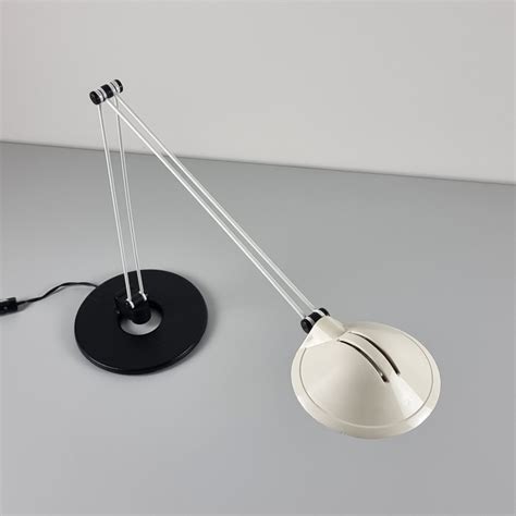 Vintage Postmodern Black & White Desk Lamp, 1980s | #251073