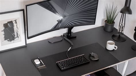 Minimalist Monochrome Desk Setup