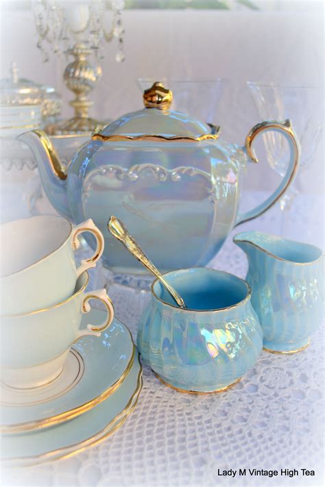 Stunning Blue Lustre 1950's Sadler Tea set | Tea pots, Tea cups, Tea