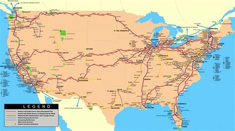 Map Of Amtrak Us Rail System [2279×1272] : Mapporn - Amtrak Map ...