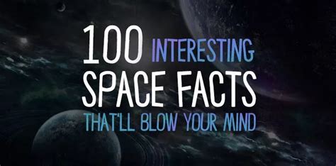 100 Interesting Space Facts That'll Blow Your Mind - The Fact Site