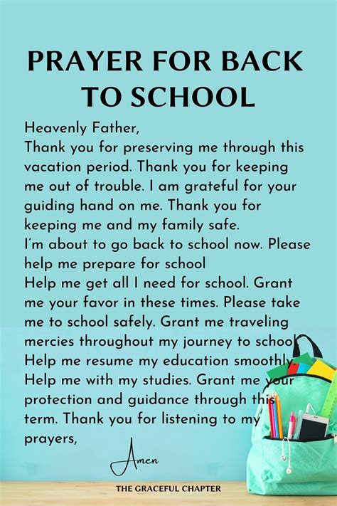 18 Encouraging Prayers For School - The Graceful Chapter