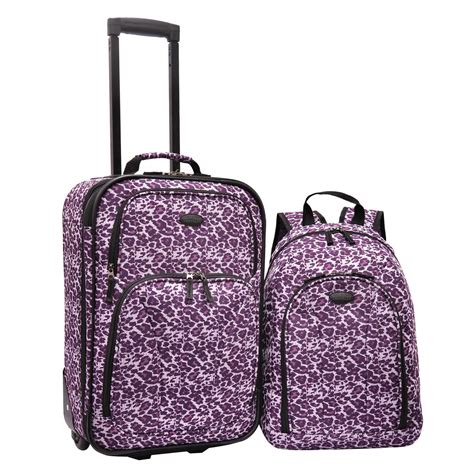 U.S. Traveler 2-Piece Leopard Carry-On Luggage Set | Suitcase backpack ...