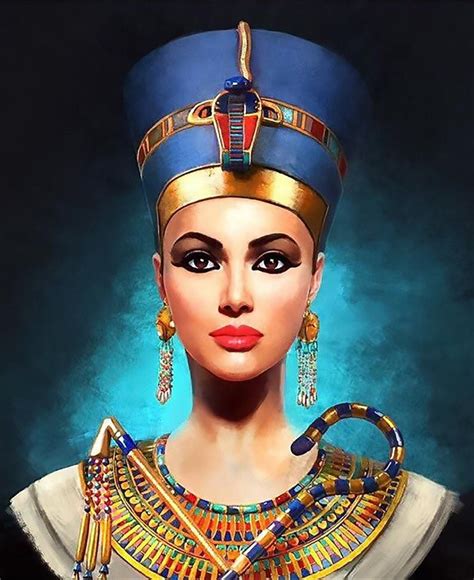 Nefertiti The Beautiful Queen - Egyptian Art - Hand Painted Oil ...