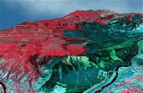 3D Digital Elevation Model Coal Seam Fire | Satellite Imaging Corp