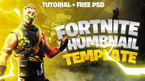 How to create a Fortnite Thumbnail in Photoshop | Free PSD Template ...