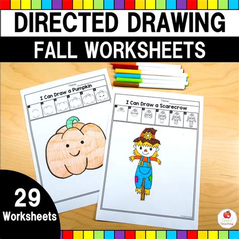 Fall Directed Drawing Worksheets - United Teaching