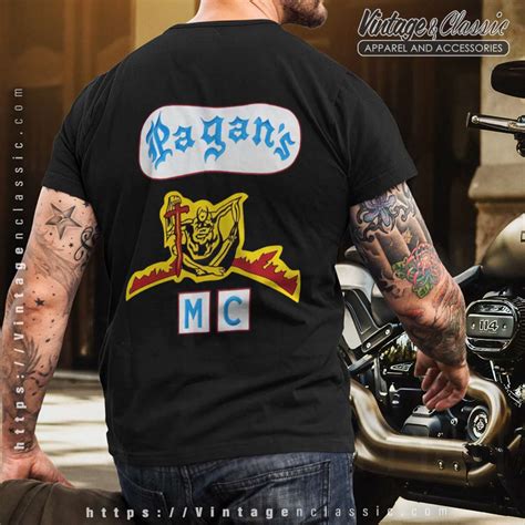 Pagans Motorcycle Club Big Logo Shirt - Vintagenclassic Tee