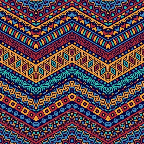 Free Vector | Full color pattern with ethnic ornaments | African ...