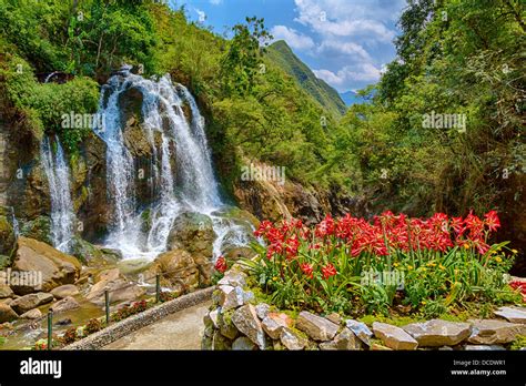 Picturesque Cat Cat waterfall at Cat Cat village near Sapa, Vietnam ...