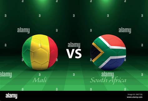 Mali vs South Africa football scoreboard broadcast template for soccer ...