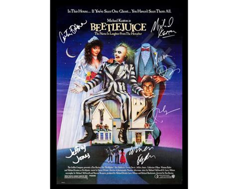 Beetlejuice Original Movie Poster With Cast Signatures A4 - Etsy