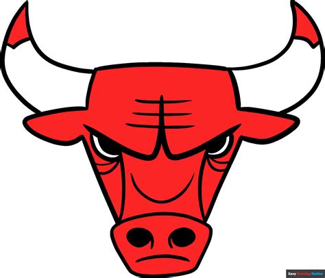 How to Draw the Chicago Bulls Logo - Really Easy Drawing Tutorial