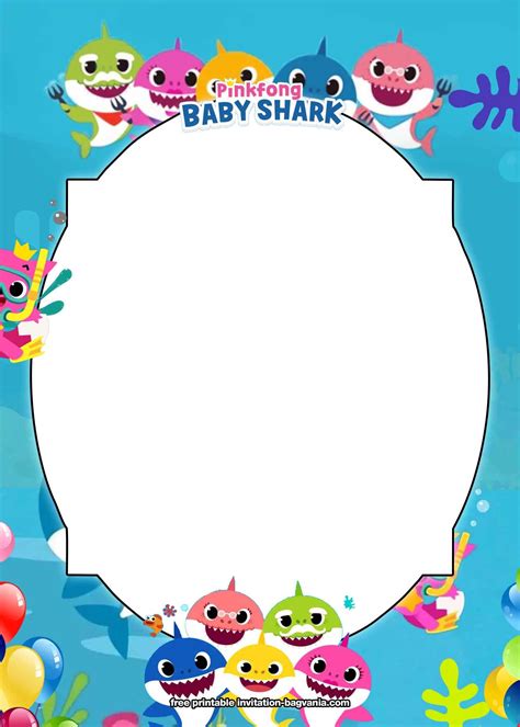 Editable Baby Shark Birthday Invitation Free Template - Birthday Ideas