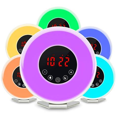 Wake Up Light Alarm Clock, Vicrays Digital Radio Alarm Clock for ...