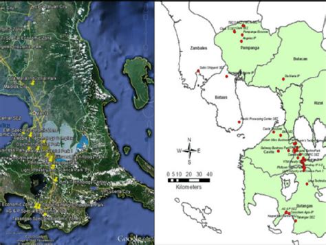 Location of economic zones within Greater Manila Area, Philippines ...