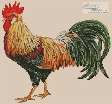 Rooster Patterns to Print | Rooster Cross Stitch Pattern | Rooster ...