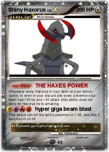 Pokémon Shiny Haxorus 5 5 - THE HAXES POWER - My Pokemon Card