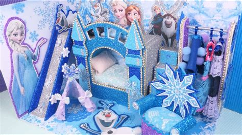 DIY Miniature Frozen Disney Dollhouse bedroom Decor Elsa and Anna ...