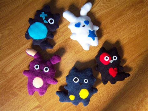 Cat and Rabbit Emo Plushies by Kisuko-Valentinesday on DeviantArt