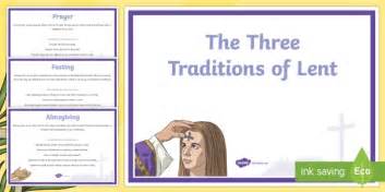 Three Traditions of Lent Poster Pack – Twinkl