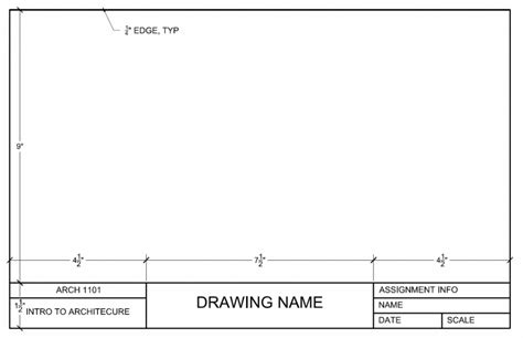 Title Block Template – ARCH 1101, INTRO FA2020