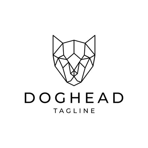 Premium Vector | Dog head logo design template