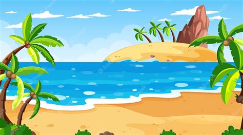 Cartoon Beach Backgrounds