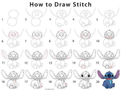 How to Draw Stitch (Step by Step Pictures) | Cool2bKids