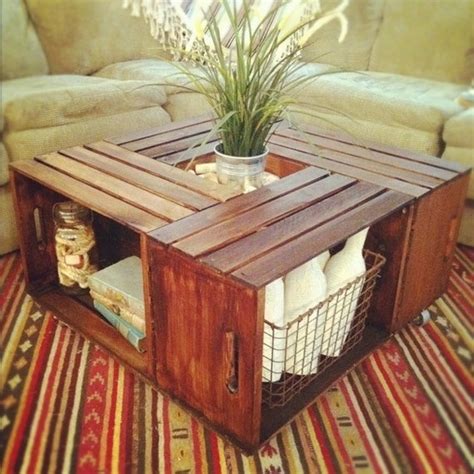 10 Unique Wooden Crate Ideas | Saving by Design | Crate coffee table ...