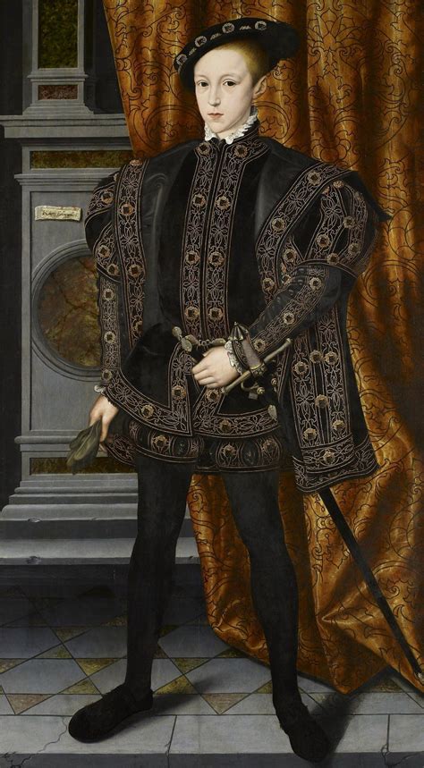 Edward VI, in a portrait attributed to the artist William Scrots ...