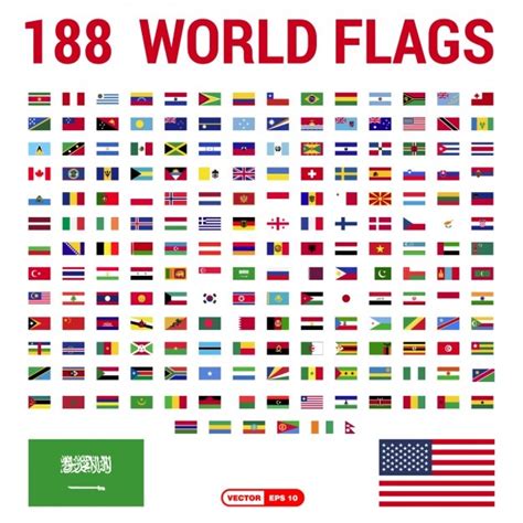 Free Vector | Flags of the world collection