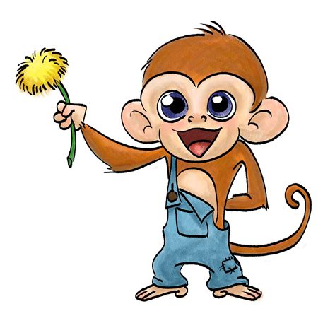 Cute Monkey Drawing | Free download on ClipArtMag