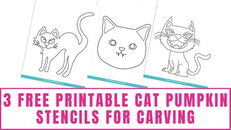 Free Downloadable Stencils: Cat Pumpkin for Carving