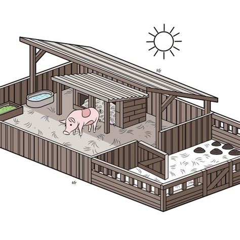 How to Set up a Pig Pen | Pig house, Pig farming, Backyard farming