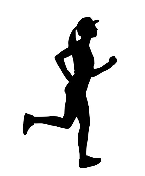 Woman, Girl Running,Silhouette Free Stock Photo - Public Domain Pictures