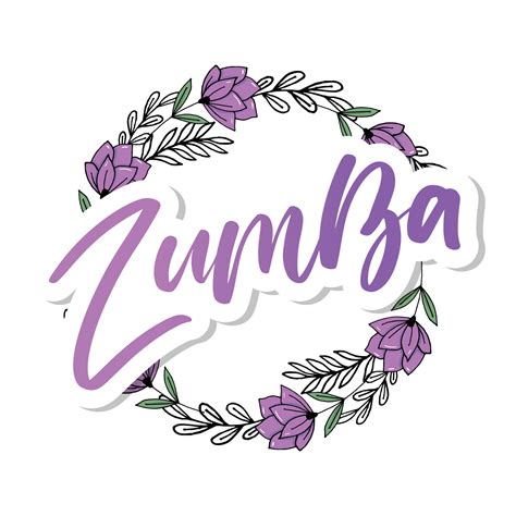 Zumba dance studio text. Calligraphy word banner design. Aerobic ...