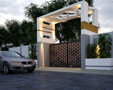 gate entry by egmdesigns | Entrance design, House gate design, Entrance ...