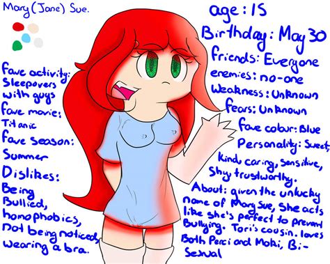 NEW CHARACTER Mary Sue by Silvitrine on DeviantArt