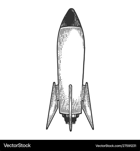 Space rocket sketch Royalty Free Vector Image - VectorStock