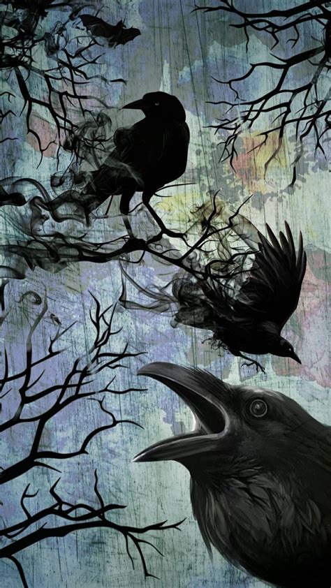 Pin by Sedextria Papada on Crows/ Ravens | Crow painting, Crow art ...