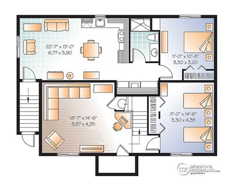 House plans with basement apartment - Drummond Plans