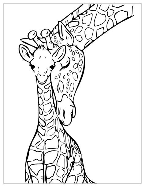 Baby Giraffe Coloring Page Download - Giraffe Coloring Pages for Kids